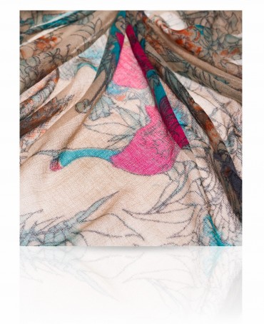 Палантин Женский W-CRANE/GOLD